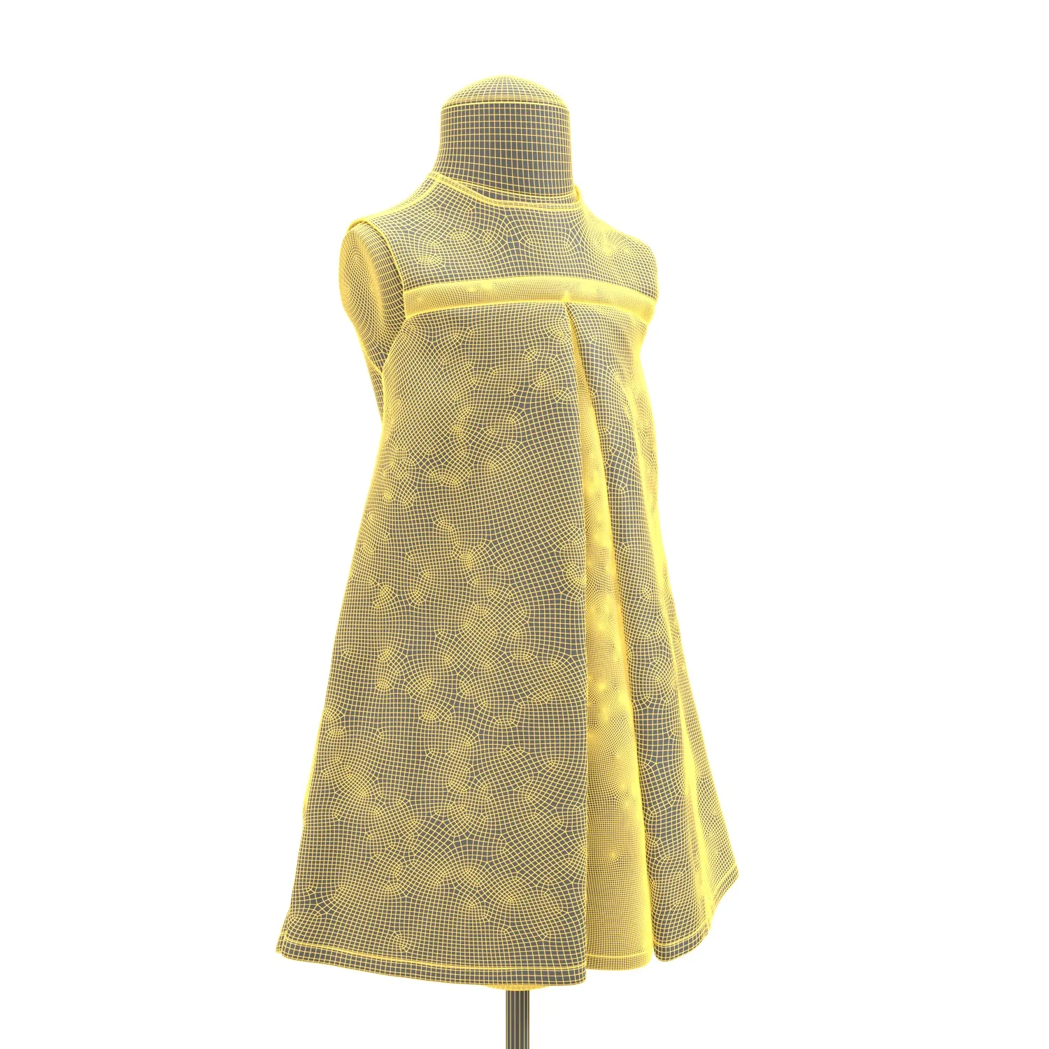 Children Simple Frock 3D Model_07